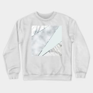 Sparkling ice silver with grey marble Crewneck Sweatshirt